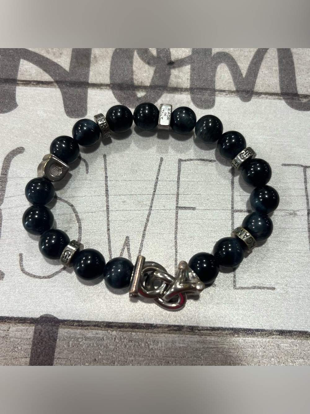 Ferragamo Double Gancini Beaded Stretch Bracelet